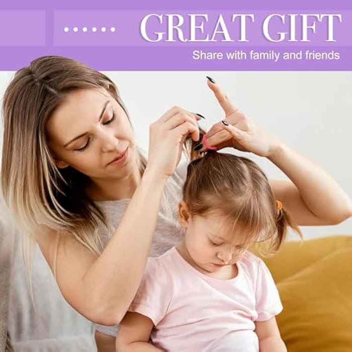 Baby Hair Ties, Elastic Hair Bands Small Hair Ties for Girls Rubber Bands Elastic Ponytail Holders. (White) - Image 2